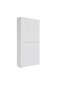 Xora Schuhschrank , Weiss , Holzwerkstoff , 20 F&auml;cher , 100x210x34 cm , Typenauswahl , Garderobe, Schuhaufbewahrung, Schuhschr&auml;nke