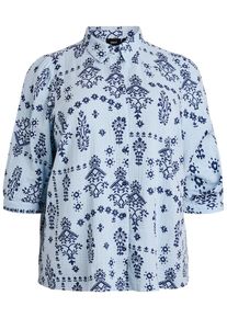 ZIZZI, Femmes Blouse folklorique 'VVIVA', bleu