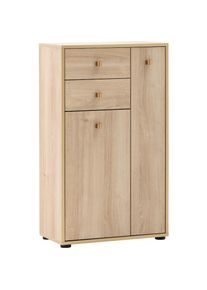 Schildmeyer, Highboard &raquo;Flora, Breite 60,2 cm&laquo; 1 Stk. tlg. Made in Germany, wei&szlig; eiche, FSC -zertifizierter Holzwerkstoff, B/H/T: 60,2 cm x 104,4 cm x