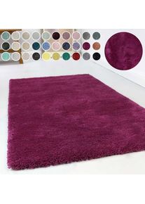 Esprit, Hochflor-Teppich &raquo;Relaxx ESP-4150&laquo; rund 25 mm H&ouml;he Wohnzimmer, sehr grosse Farbauswahl, weicher dichter Hochflor, pink, violett, Kunstfaser, 