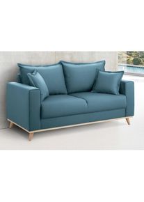 Home Affaire, Home Affaire 2-Sitzer &raquo;Edina&laquo; auch in Baumwollmix-Bezug, im skandinavischem Stol, petrol, Webstoff (100% Polyester);Baumwollmix (50% 