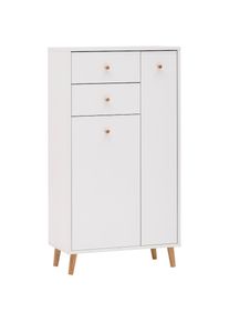 Schildmeyer, Highboard &raquo;Bjarne, Breite 60,2 cm&laquo; 1 Stk. tlg. Made in Germany, mattwei&szlig;, FSC -zertifizierter Holzwerkstoff, B/H/T: 60,2 cm x 103,4 cm x 