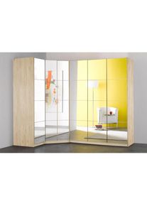 Priess, Priess Eckkleiderschrank &raquo;Malaga Schlafzimmerschrank Eckl&ouml;sung erweiterbar in drei Farben&laquo; Kleiderschrank Schrank Garderobe Stauraumwunder mit