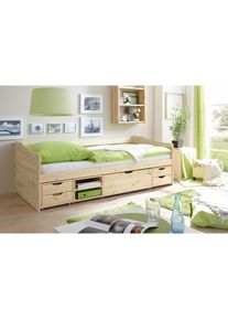 Ticaa, Funktionsbett &raquo;Marlies&laquo; mit Schubk&auml;sten, Kiefer, kiefer massiv natur