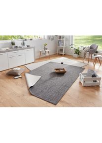 NORTHRUGS, NORTHRUGS Teppich &raquo;Miami Wendeteppich&laquo; rechteckig 5 mm H&ouml;he In-& Outdoor, Wetterfest, Balkon, L&auml;ufer, Wohnzimmer, Wasserfest, grau, 