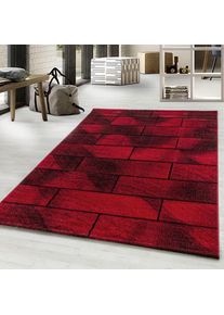 Ayyildiz Teppiche, Teppich &raquo;Beta 1110&laquo; rechteckig 11 mm H&ouml;he L&auml;ufer, Kurzflor, Wohnzimmer, rot, Kunstfaser, 11 mm