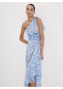 Mango, Femmes Robe 'Corina', azur / bleu clair / blanc naturel