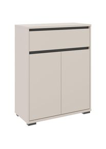 Xora Schuhschrank , Anthrazit, Kaschmir , Kunststoff , 3 F&auml;cher , 1 Schublade(n) Schubladen , 80x108.8x38 cm , Garderobe, Schuhaufbewahrung, Schuhschr&auml;nke