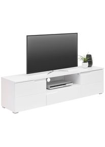 CARRYHOME Lowboard , Weiss Hochglanz, Weiss , Holzwerkstoff , 1 Schublade(n) Schubladen , 165x42x40 cm , Made in EU , Beim&ouml;bel erh&auml;ltlich , Wohnzimmer, TV M&ouml;bel, Lowboards, Lowboards Hochglanz