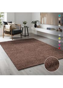 Sanat, Hochflor-L&auml;ufer &raquo;LOCA&laquo; rechteckig 30 mm H&ouml;he Wohnzimmer, Langflor, Shaggy, Schlafzimmer, dunkelbraun, Kunstfaser, 30 mm