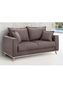 Home Affaire, Home Affaire 2-Sitzer &raquo;Edina&laquo; auch in Baumwollmix-Bezug, im skandinavischem Stol, braun, Webstoff (100% Polyester);Baumwollmix (50% 