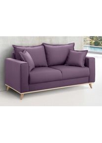 Home Affaire, Home Affaire 2-Sitzer &raquo;Edina&laquo; auch in Baumwollmix-Bezug, im skandinavischem Stol, aubergine, Webstoff (100% Polyester);Baumwollmix (50% 