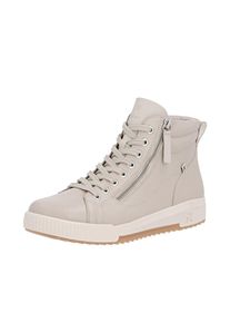 Rieker Sport, Unisex, RIEKER Sport Schn&uuml;rboots , Stiefelette, High Top Sneaker, Freizeitboots mit Reissverschluss, creme, 41, Sportiver Boots mit 