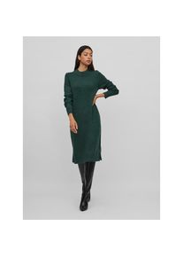 Vila, Unisex, Strickkleid &raquo;VIRIL CREW NECK L/S MIDI DRESS - NOOS&laquo;, pineneedle detail:schwarz melange, S, N-Gr, Ein gestricktes Midikleid von Vila ist 