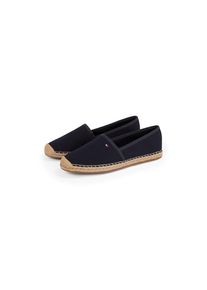 Tommy Hilfiger, Unisex, Espadrille &raquo;FLAG CANVAS ESPADRILLE&laquo; ,Slipper,Flats,Bequemschuh mit Jutebezug und Ziern&auml;hten, schmale Form, dunkelblau, 37, 