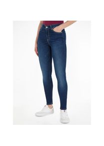 Tommy Jeans, Unisex, Skinny-fit-Jeans &raquo;Nora Mid Rise Skinny Fit&laquo; mit Waschung, Logo-Badge, denim schwarz, 25, L&auml;nge 28, Skinny-Fit Jeans f&uuml;r eine 
