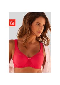 Nuance, Minimizer-BH mit B&uuml;gel und modischen Netzeins&auml;tzen, rot, 90, Cup F, Minimizer-BH