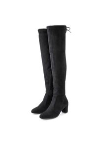 Lascana, Unisex, Lascana Overkneestiefel Slouchy Boots,Langschaft Stiefel,Schlupf-Boot, weiches Stretchmaterial, schwarz, 36, Varioschaft, Elegantes 