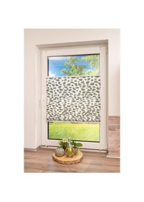 K-home, K-home Plissee &raquo;Klemmfix Pisa&laquo; Lichtschutz ohne Bohren verspannt Crushed-Optik, stein, grau, Obermaterial: 100% Polyester