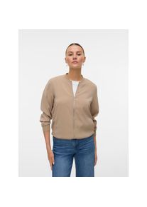 V&eacute;ro Moda Vero Moda, Unisex, Bomberjacke &raquo;VMCOCO L/S BOMBER NOOS&laquo; in modisch kurzer Form, mit Stretch, silber mink, M, &Uuml;bergangsjacke von Vero Moda