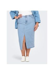 Only Carmakoma, Unisex, Only CARMAKOMA Jeansrock &raquo;CARSIRI FRONT SLIT SKIRT DNM GUA NOOS&laquo;, light blau denim, 42, Jeansrock von Only CARMAKOMA in Midi-