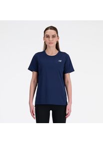 New Balance, Unisex, Laufshirt &raquo;SPORT ESSENTIAL T-SHIRT&laquo; Regular Fit Passform, Kurzarm, mit seitlichen Schlitzen, nb navy, L, Laufshirt f&uuml;r aktive 