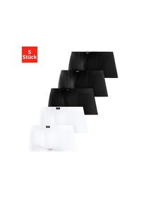 H.I.S. H.I.S, Herren, Hipster Packung, 5 Stk. knapp sitzende Boxershorts aus Baumwollstretch, schwarz, wei&szlig;, 4 (S), 5 Stk., H.I.S Hipster im 5er Pack