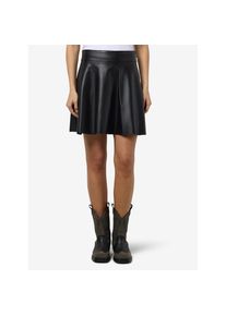 Noisy may, Unisex, Noisy may Lederimitatrock &raquo;NMANDY PU HW FLARED SKIRT WVN NOOS&laquo;, schwarz, XL, Minirock von Noisy may