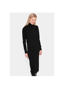 Saint Tropez, Unisex, Strickkleid &raquo;MilaSZ Roll Neck Long Dress&laquo;, schwarz, L, N-Gr, Hochwertige Viskosemischung garantiert ein angenehmes Tragegef&uuml;hl