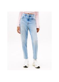 Tommy Jeans, Unisex, Mom-Jeans &raquo;MOM JEAN UH TPR&laquo; mit Logo-Stickereien, in kn&ouml;chelfreier L&auml;nge, denim light, 26, L&auml;nge 28, Mom-Jeans im Regular Fit f&uuml;r