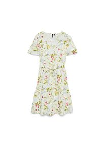 V&eacute;ro Moda Vero Moda, Unisex, Minikleid &raquo;VMEASY JOY SS SHORT DRESS WVN GA&laquo; Viskose, regular fit, snow wei&szlig; aop:phoebe, XS, N-Gr, Lockere Passform, umspielt die 