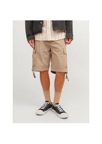 Jack & Jones Jack & Jones, Herren, Cargohose &raquo;JPSTCOLE TUCKER CARGO SHORTS LNG SN&laquo;, dune detail:solid, S, N-Gr, Coole Cargo Short von jack & Jones