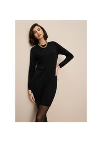 Tamaris, Unisex, Strickkleid l&auml;ssiges Mini-Kleid aus Viskosemischung, eco schwarz, 44, N-Gr, Langarm und Raglan&auml;rmel, perfekt f&uuml;r k&uuml;hlere Tage