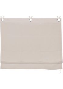 Goodproduct, GOODproduct Raffrollo &raquo;Fiete&laquo; mit Hakenaufh&auml;ngung Leinen Optik, halbtransparent, monochrom, basic, beige, Obermaterial: 100% Polyester