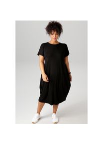Aniston Plus, Unisex, Aniston PLUS Jerseykleid, schwarz, 54, N-Gr, Klassisches grossen Gr&ouml;ssen Kleid