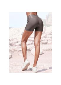 active by Lascana Lascana Active, Unisex, LASCANA ACTIVE Funktionsshorts mit gemustertem Bund, braun, gemustert, XS (32/34), N-Gr, Performance Shorts