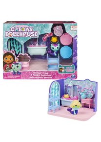 Spin Master, Spielwelt &raquo;Gabby's Dollhouse &ndash; Deluxe Room &ndash; MerCat's Badezimmer&laquo; Badezimmer mit Meerk&auml;tzchen, M&ouml;belst&uuml;cken und thematischem Zubeh&ouml;r, 