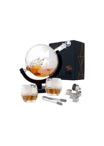 Ackerman Dekanter &raquo;Oak & Steel Globus 1,5 l&laquo;, transparent, 1,5 ml