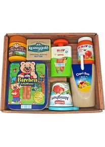 Tanner, Kaufladensortiment &raquo;Grosses Kaufladen Set aus Holz mit 7 Markenminiaturen&laquo; aus Holz, FSC - sch&uuml;tzt Wald, bunt, Holz, Metall, Pappe