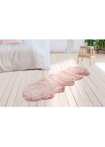 me gusta, me gusta Teppich &raquo;Tender 125&laquo; rechteckig 52 mm H&ouml;he Kuscheliger & gem&uuml;tlicher Teppich, UNI-Farben,Fussbodenheizung geeignet, puderrosa, 