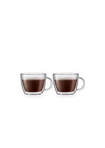 Bodum, Tasse &raquo;Bistro 2er Set 0,45 l&laquo;, transparent, Borosilikatglas, Silikon, 9,19 cm