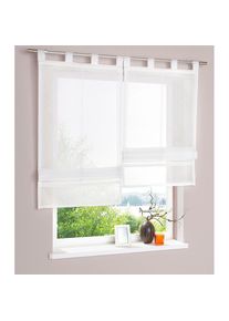 my home, my home Raffrollo &raquo;Regina&laquo; mit Schlaufen Transparent, Voile, Polyester, einfarbig, uni, creme, Voile, Obermaterial: 100% Polyester