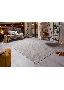 freundin Home Collection, freundin Home Collection Teppich &raquo;Breeze&laquo; rechteckig 8 mm H&ouml;he In-& Outdoor, Wetterfest, Balkon, Garten, Wohnzimmer, Rauten,