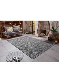 freundin Home Collection, freundin Home Collection Teppich &raquo;Breeze&laquo; rechteckig 8 mm H&ouml;he In-& Outdoor, Wetterfest, Balkon, Garten, Wohnzimmer, Rauten,