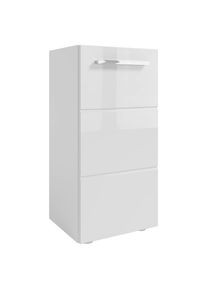 Mid.you Unterschrank , Weiss, Weiss Hochglanz , Holzwerkstoff , 1 F&auml;cher , 34x72x31 cm , stehend , Badezimmer, Badm&ouml;belsets & -serien, Badm&ouml;belserien