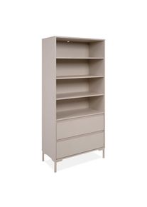 Mid.you Regal , Kaschmir , Holzwerkstoff , 3 F&auml;cher , 2 Schublade(n) Schubladen , 77.5x165x40 cm , Wohnzimmer, Regale, B&uuml;cherregale