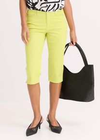 Capri-Hose mit Bequembund in gelb, Gr&ouml;sse 54, 97% Baumwolle, bonprix