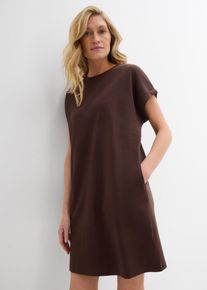 Shirtkleid aus schwerer reiner Bio-Baumwolle in braun, Gr&ouml;sse 36/38 (S), 100% Baumwolle, bonprix