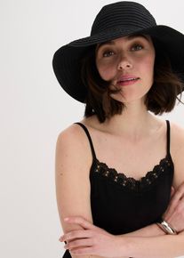 Fischerhut im Lamellen Look in schwarz, Gr&ouml;sse Onesize, bonprix