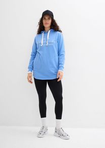 Ensemble de jogging avec sweat long et legging (2 pces) en bleu, Taille 56/58 (3XL), Couleur/Motif: bleu moyen/noir, bonprix